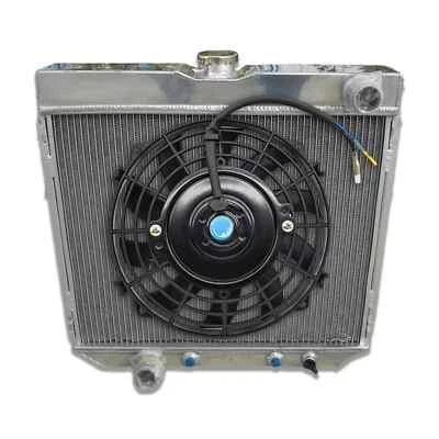 Radiador de aluminio 3 filas + ventilador 1963-1977 para Ford Falcon/Mustang/FAIRLANE/Comet Foto 1 de 4