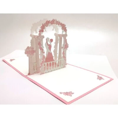 Carol Wilson Fine Arts E1 5x7" Pop Up Laser Cut Greeting Card - Wedding Arch - Image 1 of 3