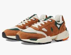 Polo Ralph Lauren JGR Zapatos para Correr Marrón Gamuza Vintage Look Retro Para Hombre Talla 12 - Imagen 1 de 6