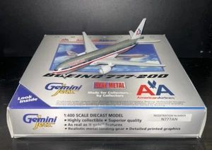 GeminiJets 1:400 American Airlines Boeing 777-200ER Chrome N777AN GJAAL147 - Picture 1 of 4