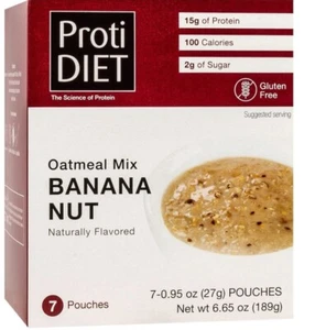 Proti Diet Banana Nut Oatmeal - High Protein Diet and Weight Loss Breakfast - Picture 1 of 2