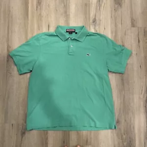 Vineyard Vines Performance Polo Shirt Men L Light Blue Striped Classic Fit - Picture 1 of 10