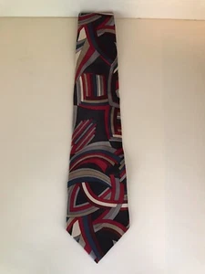 Beautiful Vintage Pierre Cardin Retro Graphic 100% Silk Tie - Picture 1 of 5