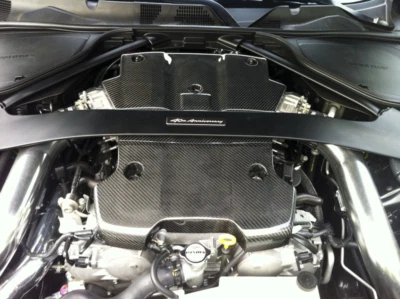 KIT DE 2 PIEZAS CUBIERTA MOTOR FIBRA CARBONO REAL LIGERO PARA NISSAN 370Z/Z34 Foto 1 de 3