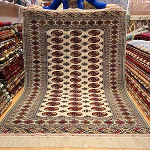 Handgeknüpfter 5x6,6ft Beige Wollteppich - Handgeknüpfter Luxus 150x200cm Vorleger, Weich - Bild 1 von 12
