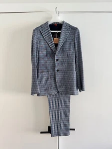 Missoni Men's Cotton-Wool Multicolored Single-Breasted Suit Size IT48 Medium - Picture 1 of 12
