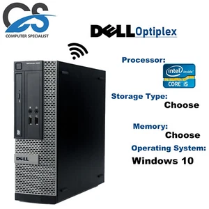 FAST DELL INTEL i5 PC COMPUTER DESKTOP TOWER WINDOWS 10 WI-FI 8GB RAM 500GB HDD - Picture 1 of 1