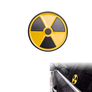 Radioactive Biohazard Nuclear Radiation Symbol Car Truck Motorcycle Body Emblem - Picture 1 of 6