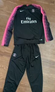 2017 Nike Paris Saint-Germain Fly Emirates Size L Dri Fit Sweatsuit Pink Black - Picture 1 of 15