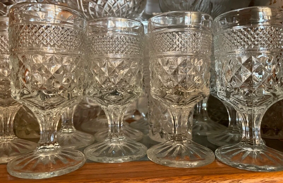 JUEGO DE 4 VASOS VINTAGE RETRO ANCHOR HOCKING WEXFORD VAJILLA Foto 1 de 1