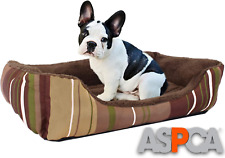 ASPCA Microtech Dog Bed, for Small to Medium Pets, Brown