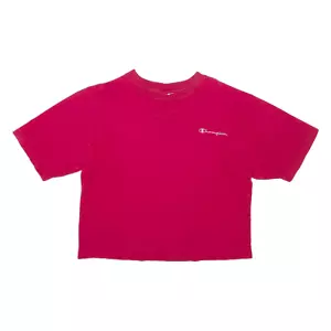 CHAMPION Crop Mens T-Shirt Pink L - Picture 1 of 6