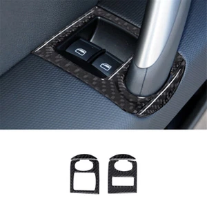 2Pcs Carbon Fiber Window Lifting Control Panel Cover Trim For Audi TT 2008-2014 - Picture 1 of 14