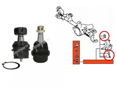 Kit de rótula delantera izquierda o derecha para Jeep Cherokee/Grand, Wrangler, Wagoneer Foto 1 de 3