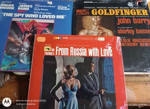 JAMES BOND 12"VINYL SOUNDTRACK LOT: SPY WHO LOVED ME GOLDFINGER FROM RUSSIA LOVE - Picture 1 of 10