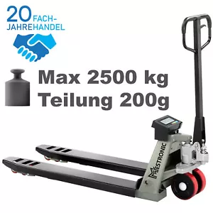 Wiegehubwagen Mestronic WH 2500kg Hubwagen mit Waage Gabelhubwagen Palettenwaage - Bild 1 von 5