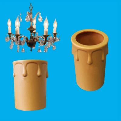 2x Lámpara de araña efecto cera vela goteo beige oscuro 60 mm x 47 mm Foto 1 de 3