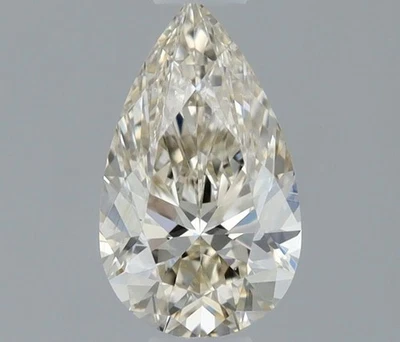 GIA CERTIFIED 0.41 Ct Natural Pear Diamond Color L Faint Brown/SI2 Grade 6x4 mm - Image 1 of 4