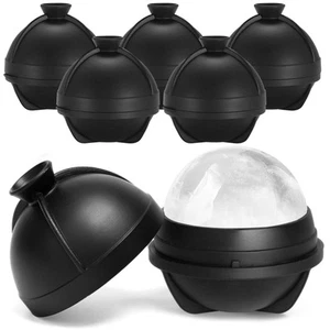 6 Pack 3D Sphere Ice Molds 2.5 Inch Large Silicone Round Ice Cube Molds Novel... - Bild 1 von 7
