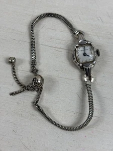 Reloj Bulova Vintage Damas 10K RGP Bisel Acero Inoxidable Trasero Cuerda Manual L8 Plateado - Imagen 1 de 7