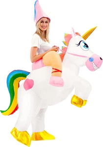 Disfraz Inflable Halloween Adulto, Montar un Unicornio Traje Inflable para Juegos con disfraces Th - Imagen 1 de 12