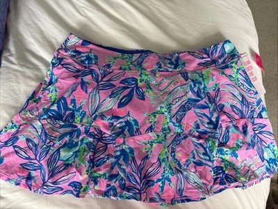 NUEVO CON ETIQUETAS Lilly Pulitzer Luxletic Corrine Skort Lila Rosa Just A Lil Jelly XL Foto 1 de 4