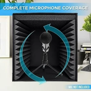 Pyle 2Pcs Sound Recording Booth Box Studio Soundproofing Foam Shield PSIB27X2 - Picture 1 of 7