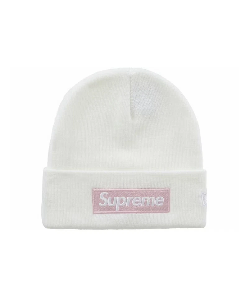 Supreme FW25 New Era Box Logo Beanie White Brand New In Bag IN HAND Ships Fast! - Image 1 of 3