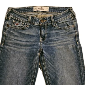 Hollister Low Rise Skinny Jeans W24 L31 Distressed Blue Denim Y2K Indie Sleaze - Picture 1 of 15