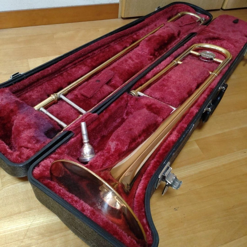 Yamaha YSL-455G YSL455G Tenor Trombone w/ Hard Case Tested Used Japan - Image 1 of 4