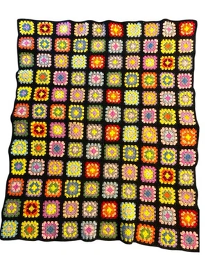 "Sofá manta cuadrada de ganchillo de lana de colección 35"" X 42""" Foto 1 de 4