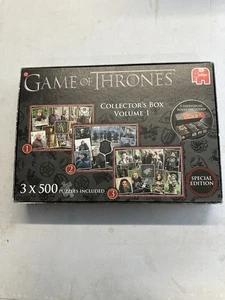 Games Of Thrones Collectors Box Volume 1 Jigsaw Puzzles 3 X 500 Pieces complete - Picture 1 of 7