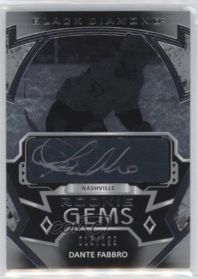 2019 Upper Deck Black Diamond Rookie Gems Pure /199 Dante Fabbro #RG-DF Auto RC - Image 1 of 2