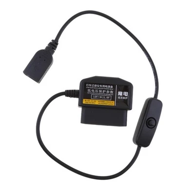 12V/36V Bis 5V/2A Auto-Wechselrichter USB-Buchse OBD-Kabel DVR - Image 1 of 4