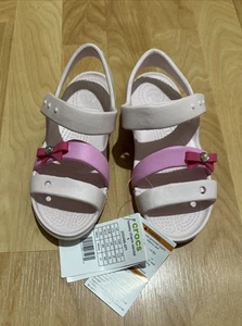 Crocs KIND KINDER KEELEY CHARM SANDALEN ROSA GRÖSSE 13 BRANDNEU - Bild 1 von 13