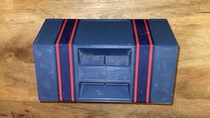 Vintage Unused ROLYKIT Roll Up Storage Tool Tackle Sewing Craft Box Blue S-11 - Picture 1 of 21