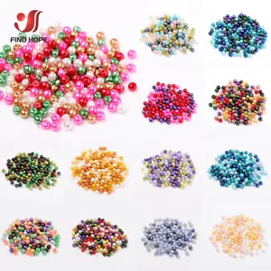 1 Bag Mixed Color Pearlized Glass Beads Pearl Beads 4mm/6mm/8mm Beading Jewelry - Picture 1 of 17