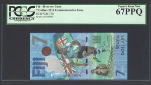 Fiji 7 Dollars 2016 P120 "Commemorative" Uncirculated Grade 67 - Picture 1 of 2