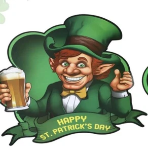 39 PCs St Patrick’s Day Leprechaun Cutouts, Eat Drink Be Irish, Wall Decor - Picture 1 of 6