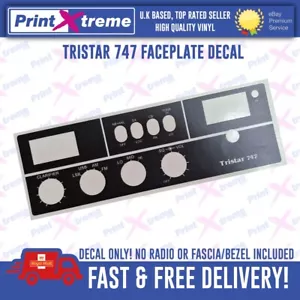 Calcomanía TRISTAR 747 cb placa frontal AUTOADHESIVA - Imagen 1 de 6