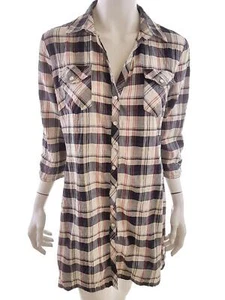 Cherokee T. XL Corta Vestito camicia Manica 3/4 Plaid Tasche - Foto 1 di 5