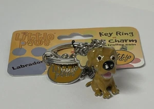Little Paws Key Ring Bag Charm YELLOW LABRADOR Keychain - Picture 1 of 7