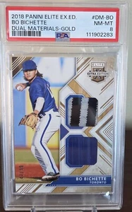 2018 Panini Elite Extra Edition Bo Bichette  RC Rookie Dual Jersey /99 NM-MT 8 - Picture 1 of 2