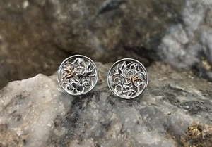 Orecchini a perno colibrì Clogau argento gallese e oro rosa 9 ct rari sterling 925 - Foto 1 di 6