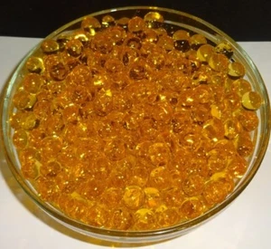 Relleno de jarrón de pieza central cuentas de gel absorbente de agua (oro caramelo) cuentas de gel absorbente de agua - Imagen 1 de 10