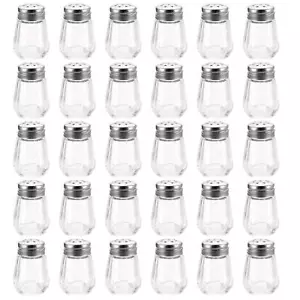 Set Of 30 Salt And Pepper Shakers 0.5 Oz Mini Clear Salt And Pepper Holders Spic - Picture 1 of 8