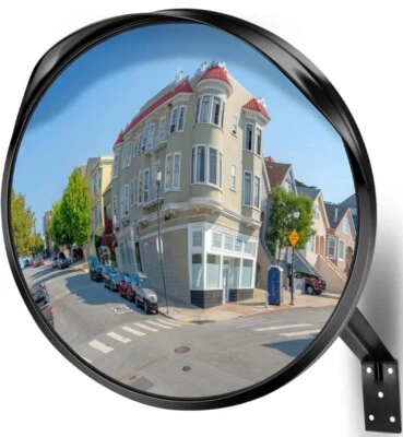 ANGOONI NEW- 16" Convex Driveway Mirror, Upgrade Wide Angle View, Adjustable Blind Spot