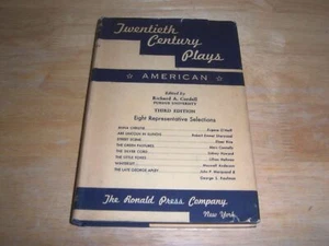 CORDELL TWENTIETH CENTURY PLAYS AMERICAN 1947 RONALD PRESS 3RD 8VO HC DJ VG+ VG+ - Picture 1 of 4