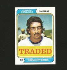 1974 Topps Traded Baseball Card Number 649T Fernando Gonzalez Kansas City Royals