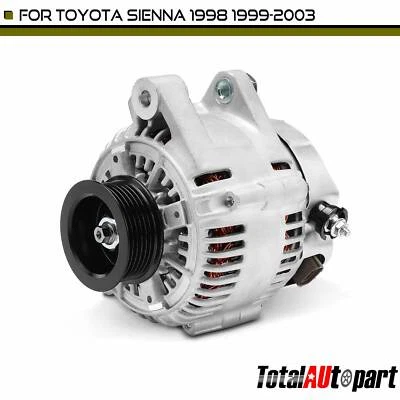 Alternador nuevo para Toyota Sienna 1998 1999-2003 3,0 L 100A 12 V CW polea de 6 ranuras Foto 1 de 4